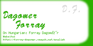 dagomer forray business card